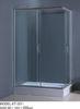 Large Corner Shower Enclosures rectangular type shiny aluminium Frame