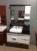 Round Type Floating Bathroom Vanities with top 15mm pvc panel zince alloy handel