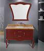 Red Wine color Traditional Bathroom Vanities mirrored Stainless steel soft hinges