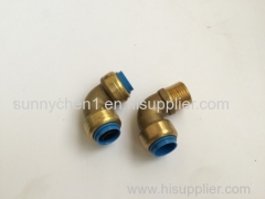 DZR lead free brass shark bite push in fittings for PEX CPVC PVC copper pipe