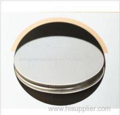 Aluminum screw cap for plastic can