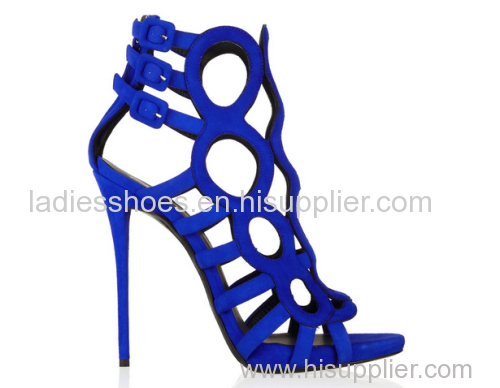 Fashion peep toe buckle high heel party shoes