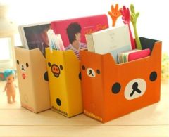 magazine Holder Storage Box Files DIY CardBoard Books Organizer A4 PAPER FILE BOX