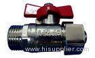 CFull Port Nickel Plated Brass Ball Valve Locking Handle For Gas