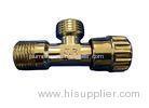 Chrome Plated Plumbing Valves And Fittings / Bathroom Angle Valve With Plastic Handle