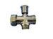 F1/2'xM1/2"xM3/4"Three Way Chrome-Plated Brass Shower Faucet Diverter Valve With Zinc Handle