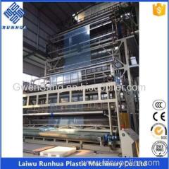 Gusset and Collapser 14m wide agricultural pe film blowing machine