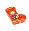 Boots shape metal food can for children goods packing with different pictures