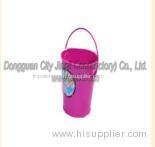 Various colors and designs tinplate ice bucket with tinplate handle for children use with free sample
