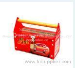 Cartoon design two layers tinplate pencil case with buckle manufacturers and suppliers