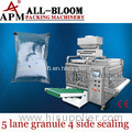 Multi lane detergent powder filling and packing machine