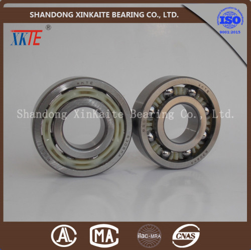 XKTE brand manufacture made nylon retainer conveyor roller bearing used in mining machine from Yandian China