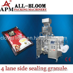 Multi lane coffee granule filling and packing machine