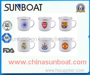 customized logo enamel mug