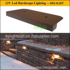 Patented 12V LED Hardscape Lights for Retaining Wall Light Stainless steel 12V led step light
