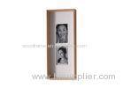 Two 4x6 Openings Wooden Matted Gallery Photo Frame In Natural Color Finishing