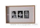 Three 4x6 Openings Wooden Collages Photo Frame In Natural Color Finishing