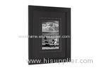 A Single Opening 8x12 distressed wood picture frames With Double Mats In Pure Black