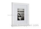 A Single Opening 8x12 White Wood Gallery Frames With Double Mats Construction