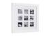 Square 4x4 9 Opening Collage Picture Frame Wooden In Snow Lily Finishing