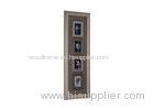 Four Multi Front 4x6 Openings Wall Hanging Multi Photo Frames On Long Narrow Plank