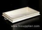 Antique Silver Finishing 17x11 Wooden Display Tray With Two Metal Handles