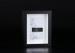 MDF Shadow Box Matted 4"x6" Tabletop Frame In Outer Black With White Inlay