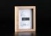 Wooden Shadow Box Matted 4"x6" Tabletop Frame In Outer Natural With Black Inlay