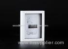 Shadow MDF Boxes Matted 4"x6" Tabletop Photo Frame In Outer White With Black Inlay