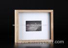 ONE Opening Matted 4x6 Wooden Collage Frames In Outer Natural And Black Inlay