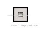 Floating Matted High Glossy Black wood photo frames Hung on the wall for home decor