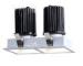 Square Fixed 2 * 15W White LED Downlights for Stations/ Real Estate Property 2700 - 3000K