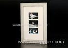 Vertical MDF Three 4x6 Openings Collages Frame In Antique Distressed Gray