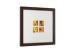 Square 6x6 Four Openings Gallery Photo Frame In Antique Black With Grain