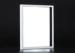 Shadow Box 15x19 Inch Wooden Framed Mirror In Pure White Surface And Black Inlay