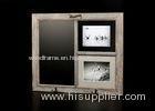 Wooden Photo Frames Combined Decorative Framed Chalk Board With Metal Hooks and Handle