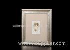 Single Opening Matted 4x6 MDF Collage Photo Frame In Foiled Antique Silver