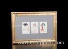 Horizontal Three Openings 4x6 MDF Collage Photo Frame In Noble Antique Gold