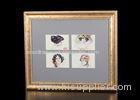 Four Multi Openings 4x6 Matted Collage Photo Frame In Antique Gold Color
