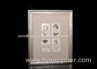 Vintage Foiled Antique Silver Collage Photo Frame With Four Matted 4x6 Openings