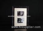 2 Openings Double Matted 5x7 Collage Photo Frame In Distressed Rich Black Color