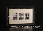 Multi 3-Openings Matted 4x6 Collage Photo Frame In Distressed Black Finishing