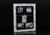 Distressed White Big Board Picture Frame with Wire and Clips In Rectangle Shape