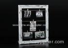 Distressed White Big Board Picture Frame with Wire and Clips In Rectangle Shape