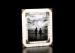 8X10 One Opening Wooden Photo Frame In Antique White With Metal Decorative Corners