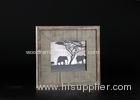 Wooden Uneven Matted Antique Dark Coffee Wood picture frames for wall hanging