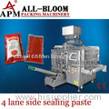 Multi lane ketchup sachet filling and packing machine