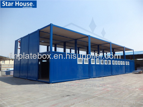 Modular container house for refugee camp