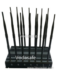 WiFi GSM CDMA 3G Full-Band Wireless Cell Phone Signal Jammer with 14 Antenna Jammer