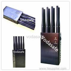 8 Bands Remote Control RF Jammer for All Cellular/GPS/Lojack/Alarm